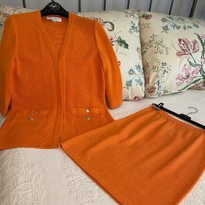 St; John orange suit
